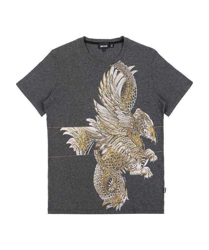 Just Cavalli Logo Printed T-shirt In Black