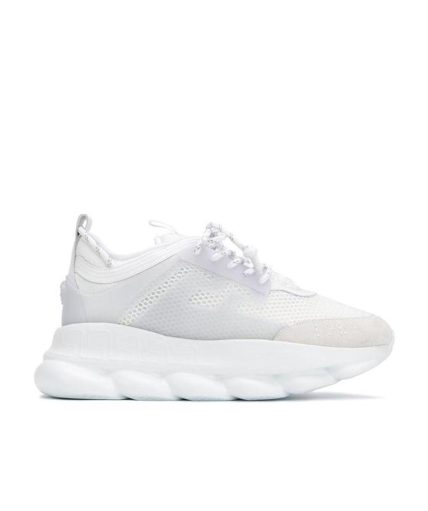 Versace Chain Reaction Sneakers In White