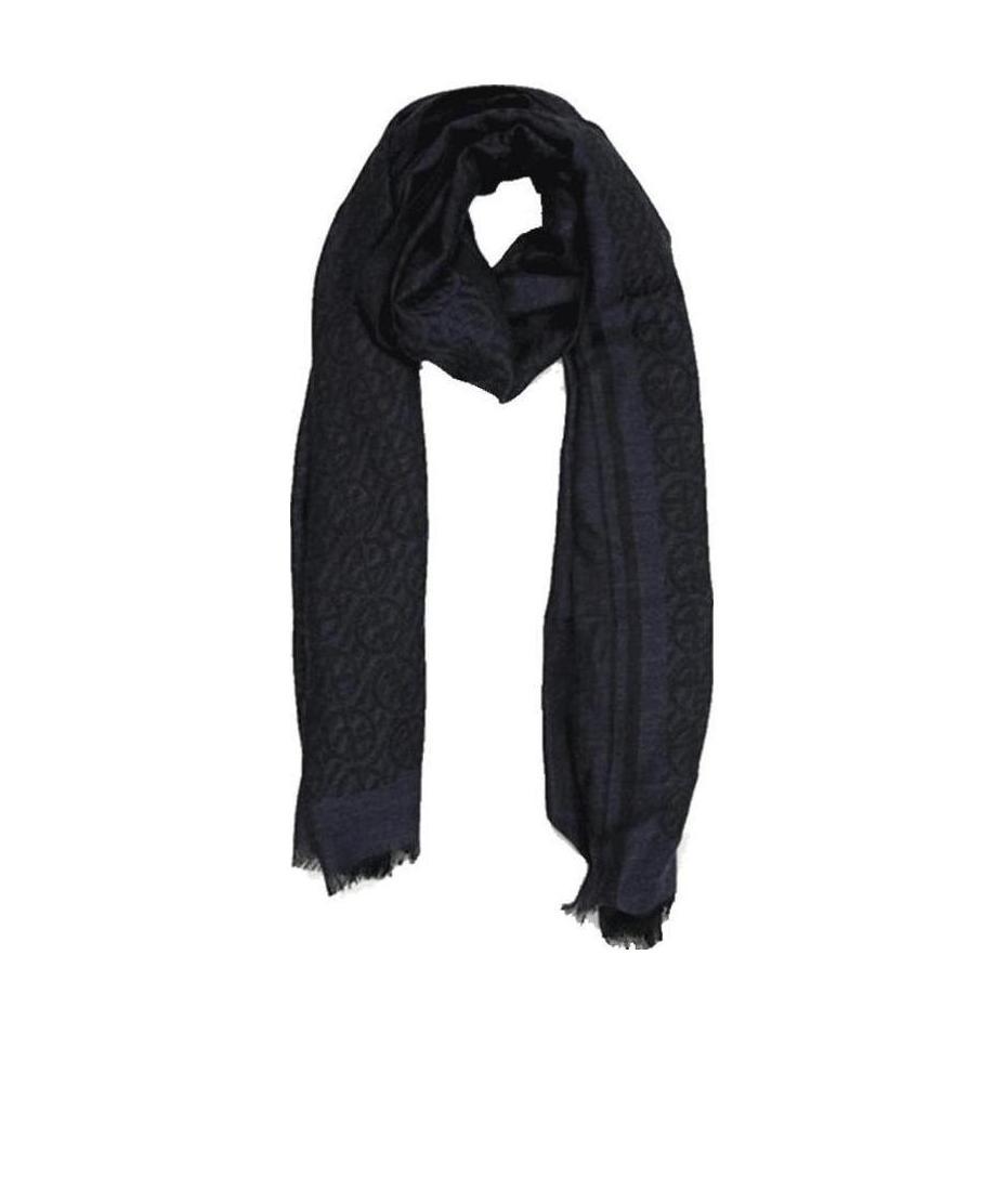 Emporio Armani Logo Scarf In Black