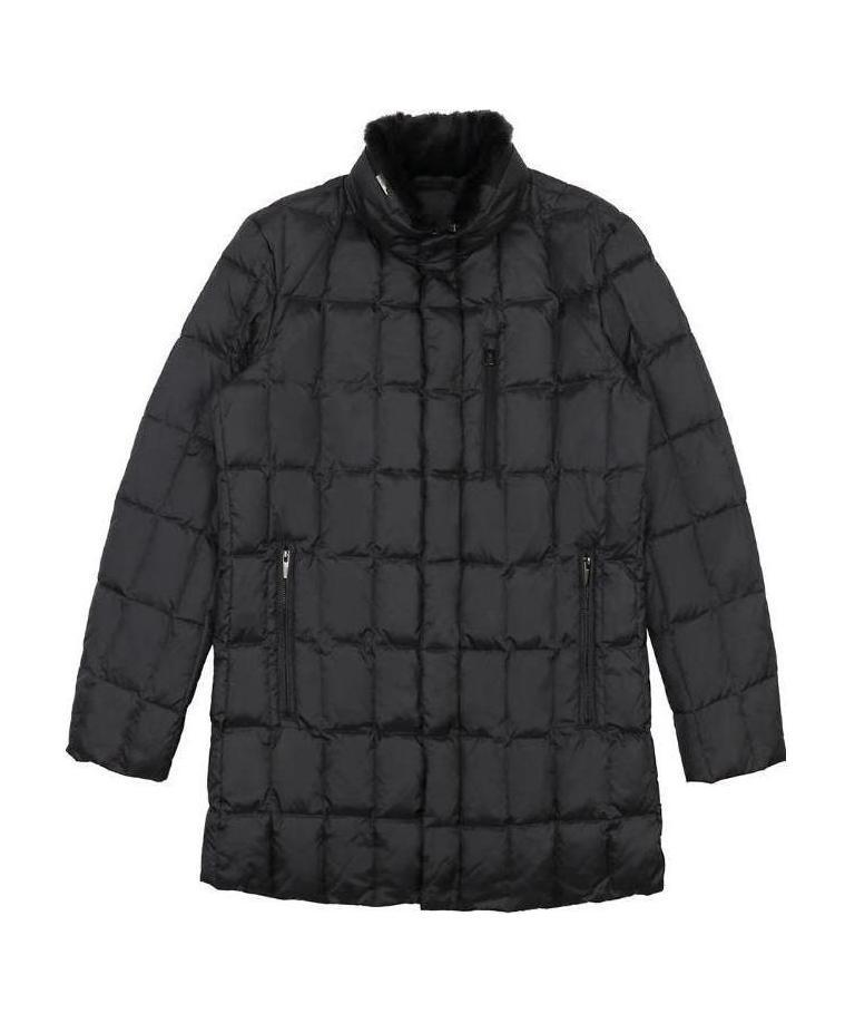 ARMANI COLLEZIONI MEDIUM AND LONG STYLE PLAID DOWN JACKET