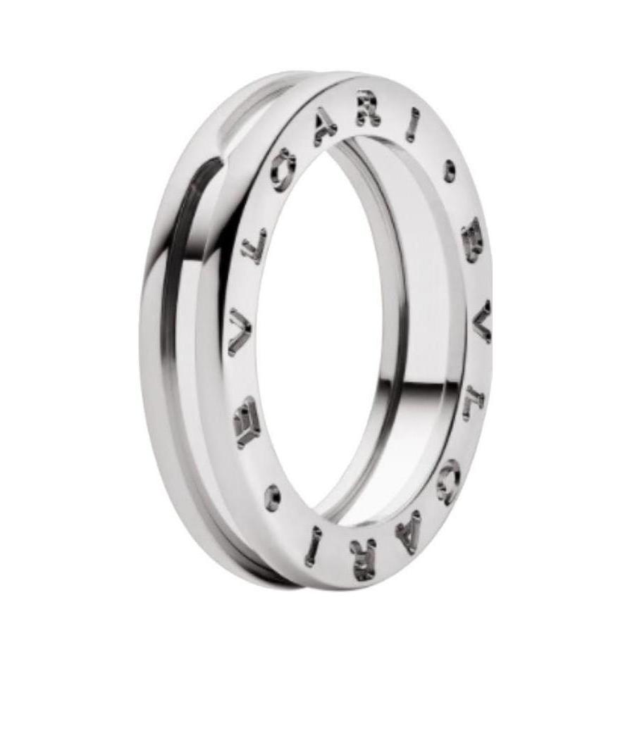 Bvlgari White Gold And Diamond B. Zero1 One-band Ring In White