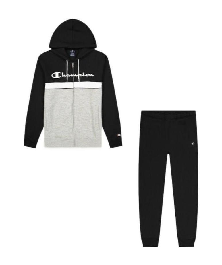 Champion Logo Details Sports Suit In Black