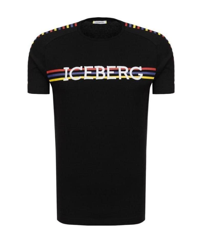 Shop Iceberg Round-necked Logo T-shirt In Black