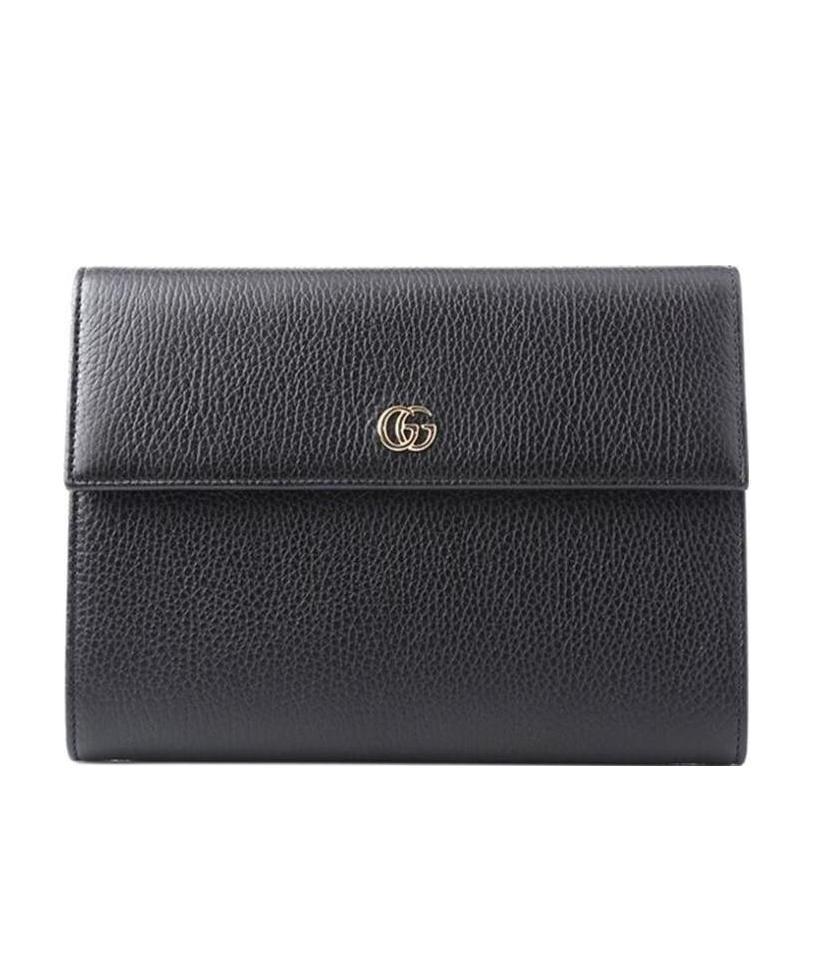 Gucci Yellow Gg Logo Handbag In Black