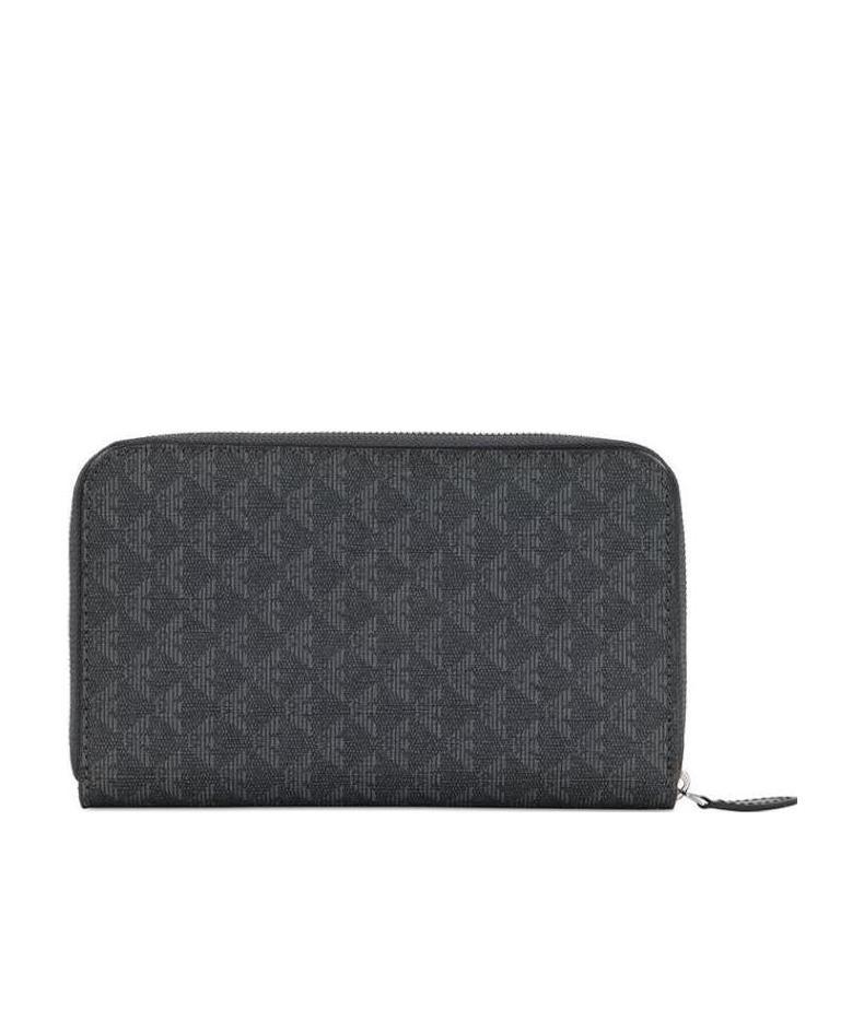 Emporio Armani Black And Gray Logo Details Handbag In Black