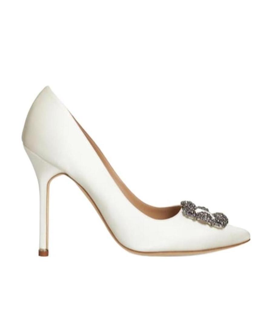 Manolo Blahnik Logo Pointed High Heels