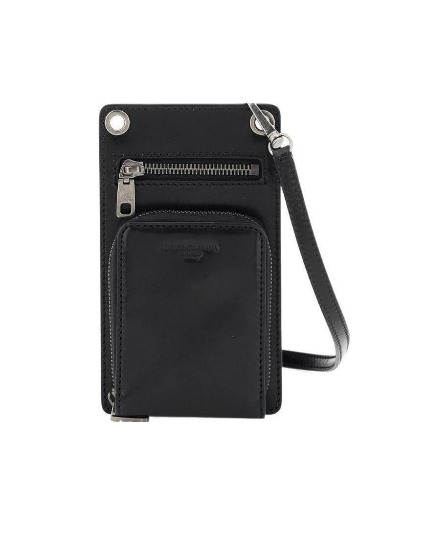 Dolce & Gabbana Phone Holder Wallet In Gray