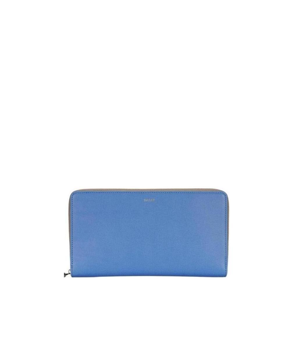 Bally Logo Details Wallet In Blue
