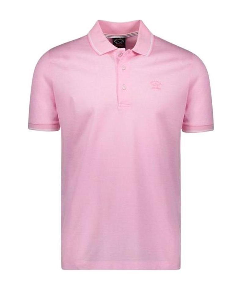 Paul & Shark Logo Embroidered Polo Shirt In Pink