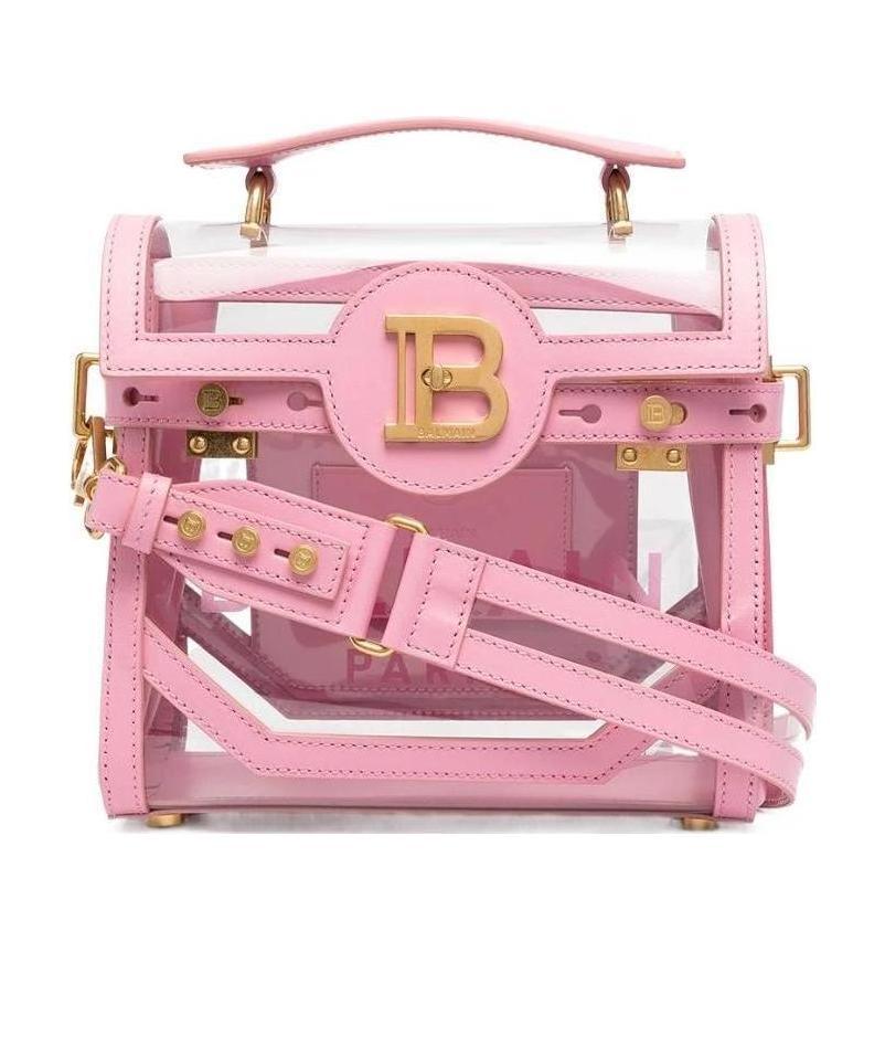 Balmain B-buzz 23 Tote Bag In Pink