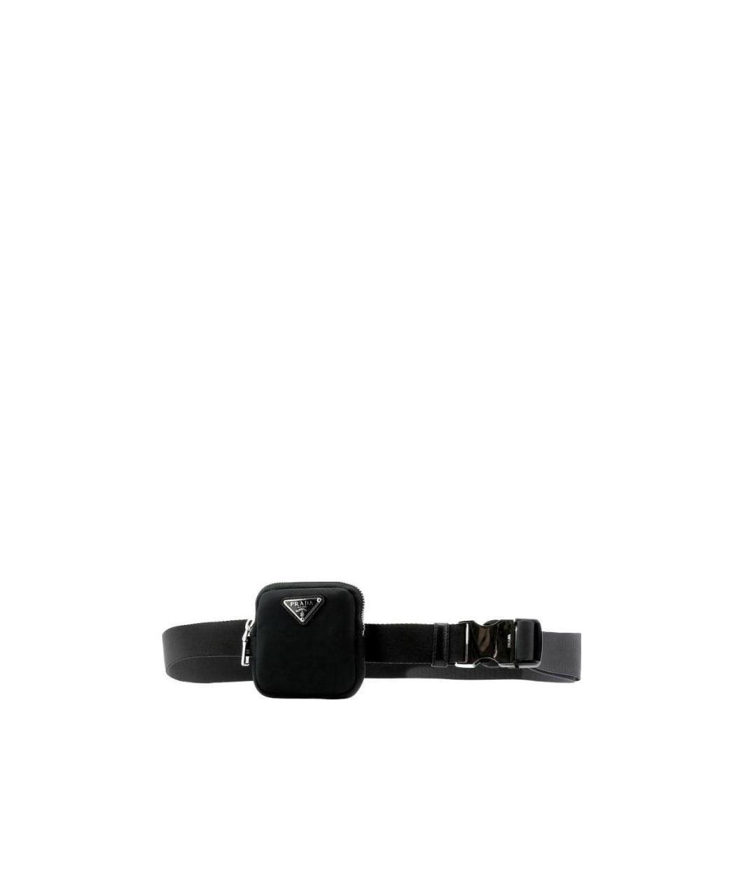 Prada Re-nylon Pouch Belt In Black