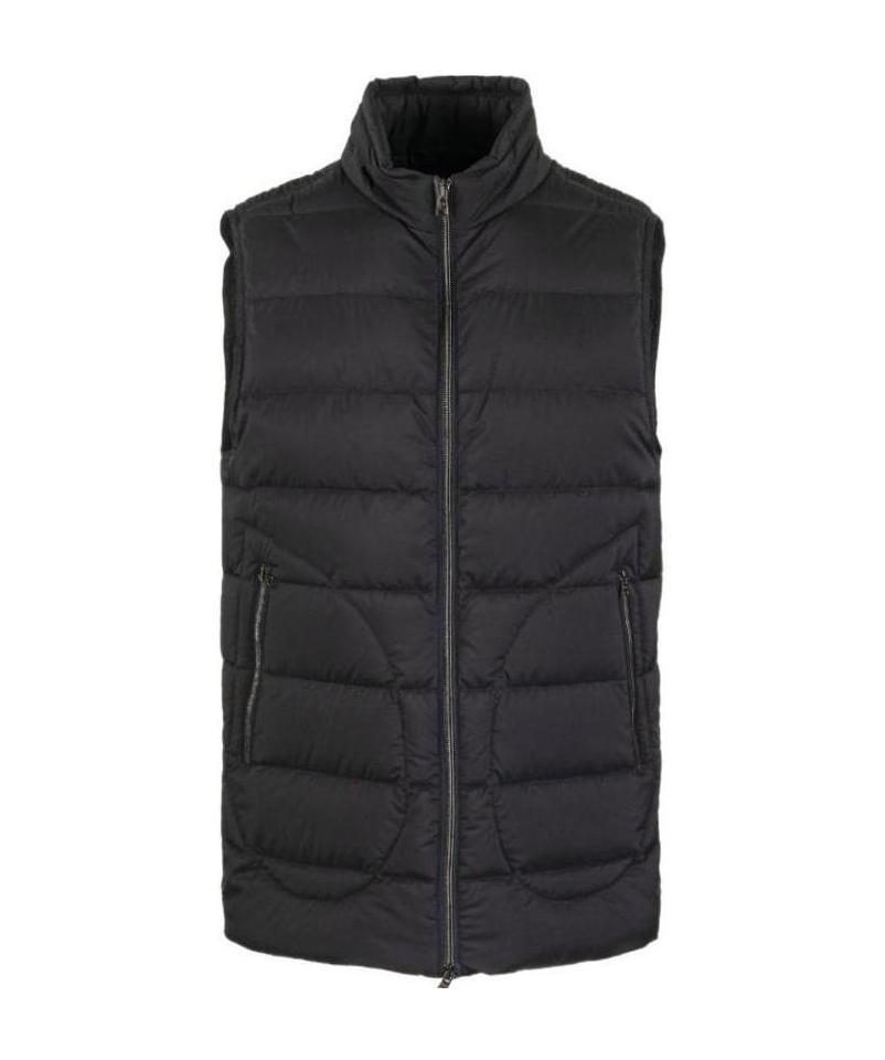 Herno Zipped Gilet Jacket In Black