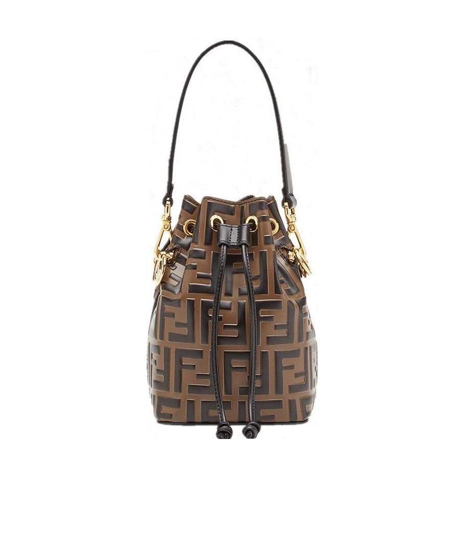 Fendi Mini Mon Tresor Ff Quilted Leather Bag In Black