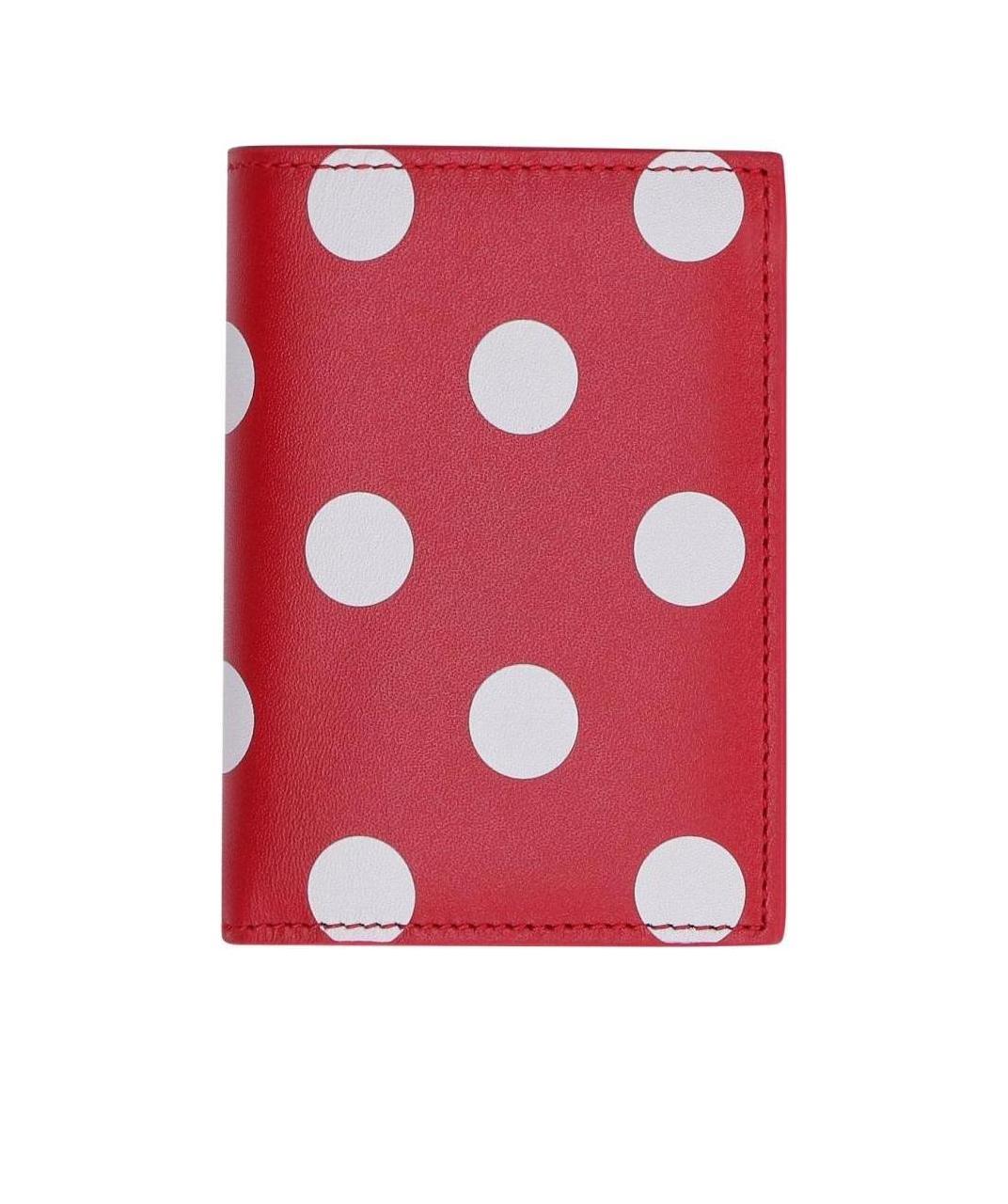 Comme Des Garçons Wallet Polka Dot Bifold Cardholder In Red