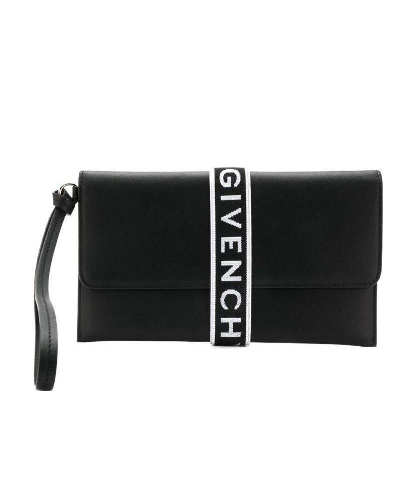 Givenchy 4g Flap Pouch With Wristlet In Black