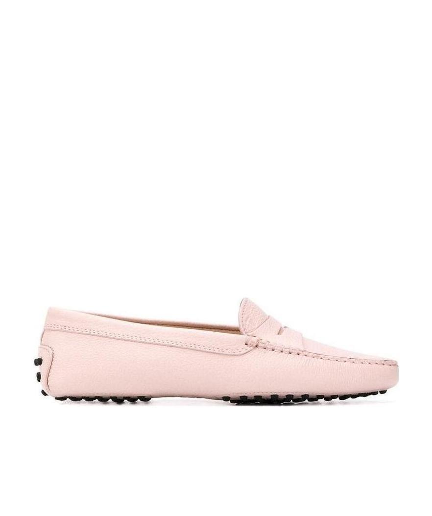 Tod's Light Pink Light Pink Gommino Leather Driving Shoes In Pink