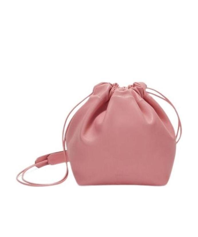 Jil Sander Drawstring Bucket Bag In Pink