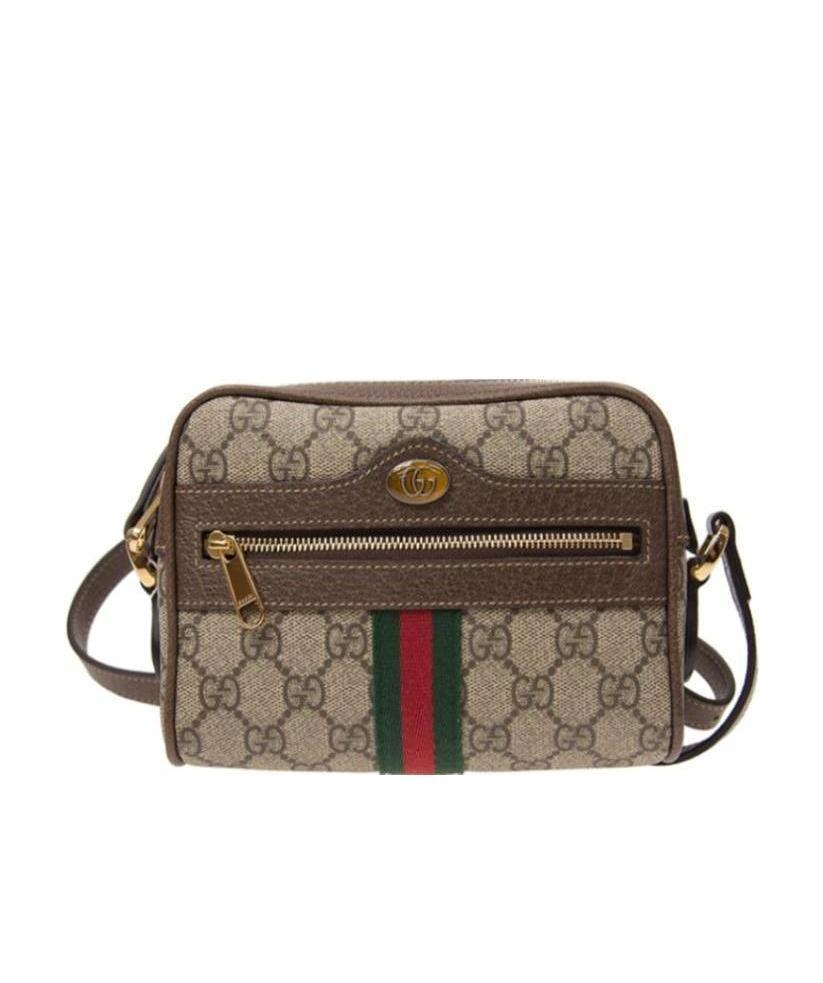 Gucci Ophidia Gg Supreme Mini Bag In Brown