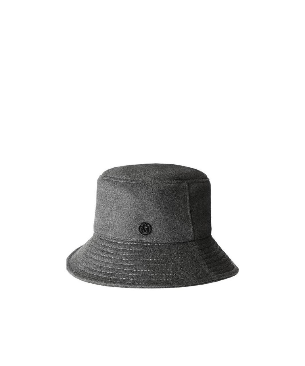 MAISON MICHEL DARK GRAY ANGELE FISHERMAN'S HAT 