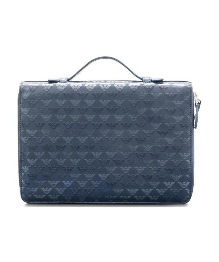 Emporio Armani Logo Handbag In Blue