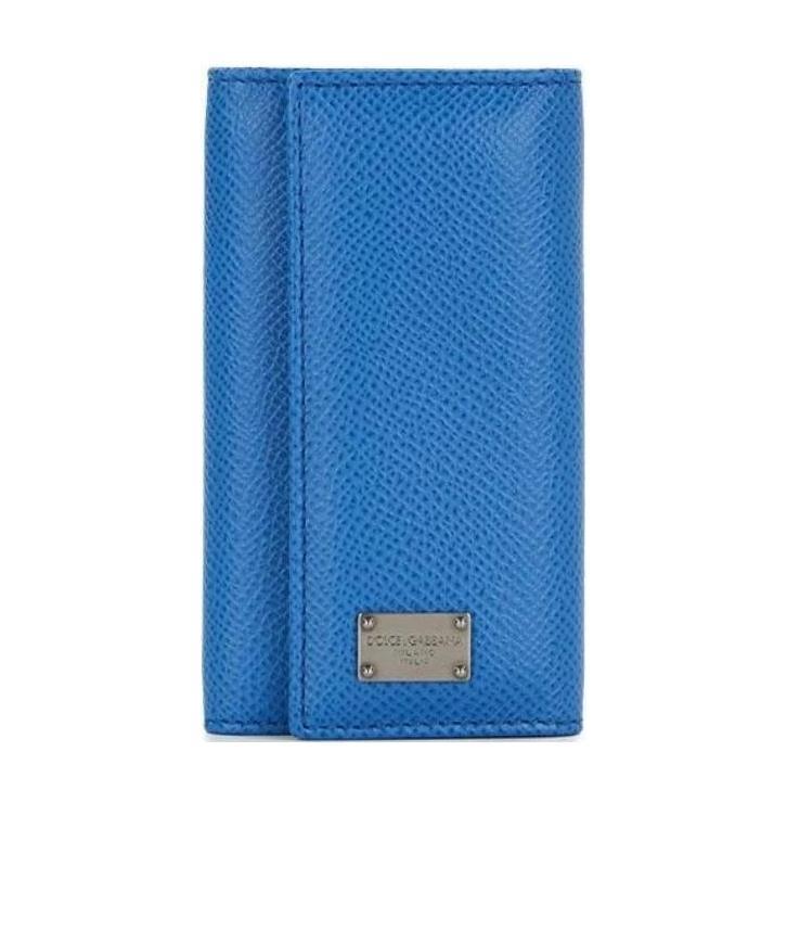 Dolce & Gabbana Logo Details Key Bag In Blue