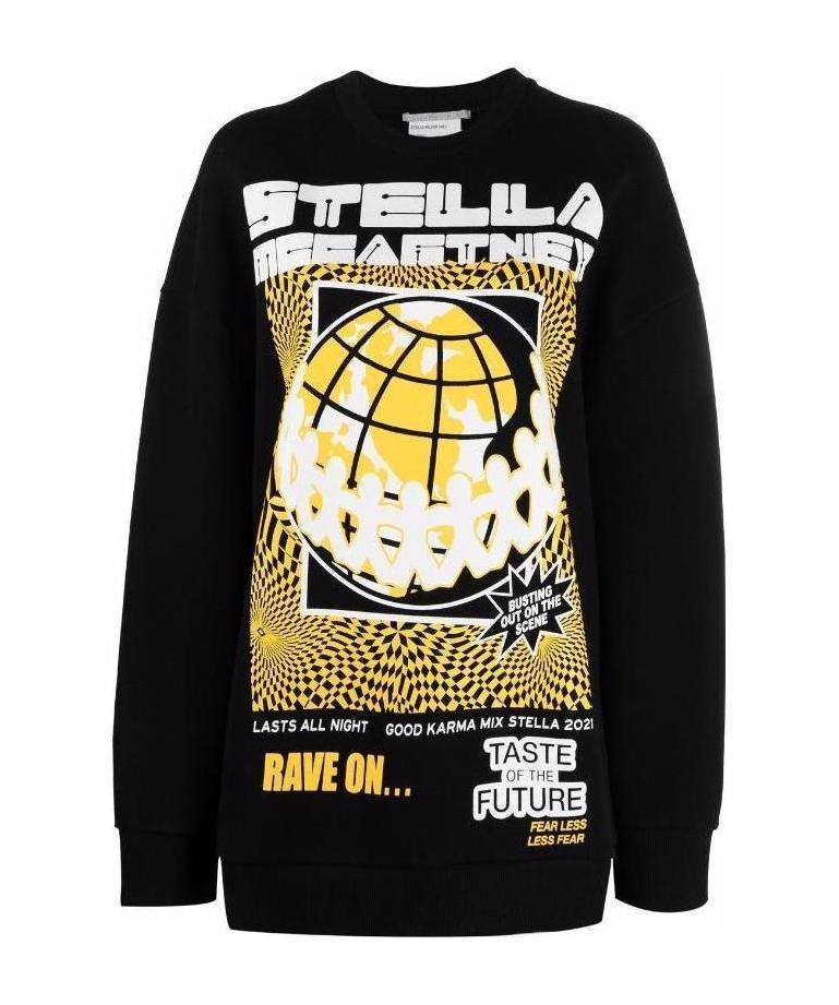 Stella Mccartney Graphic-print Sweatshirt In Black