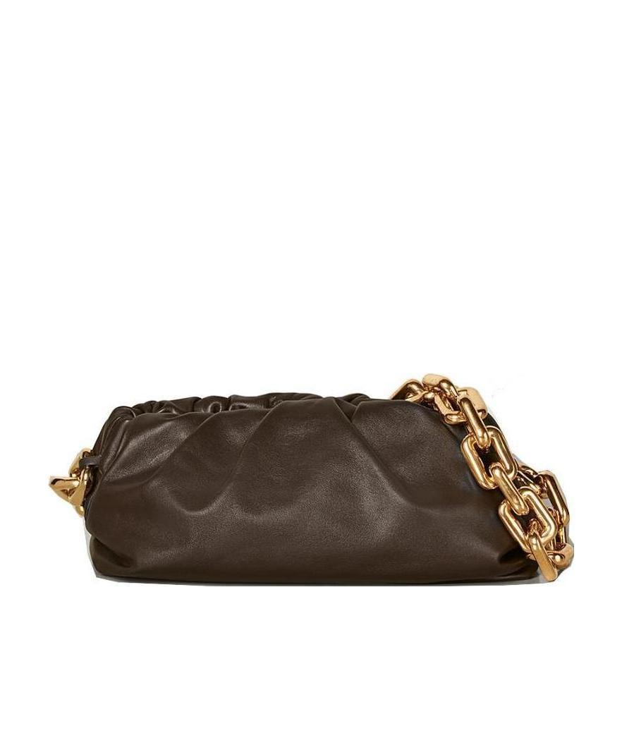 Bottega Veneta The Chain Pouch Shoulder Bag In Brown