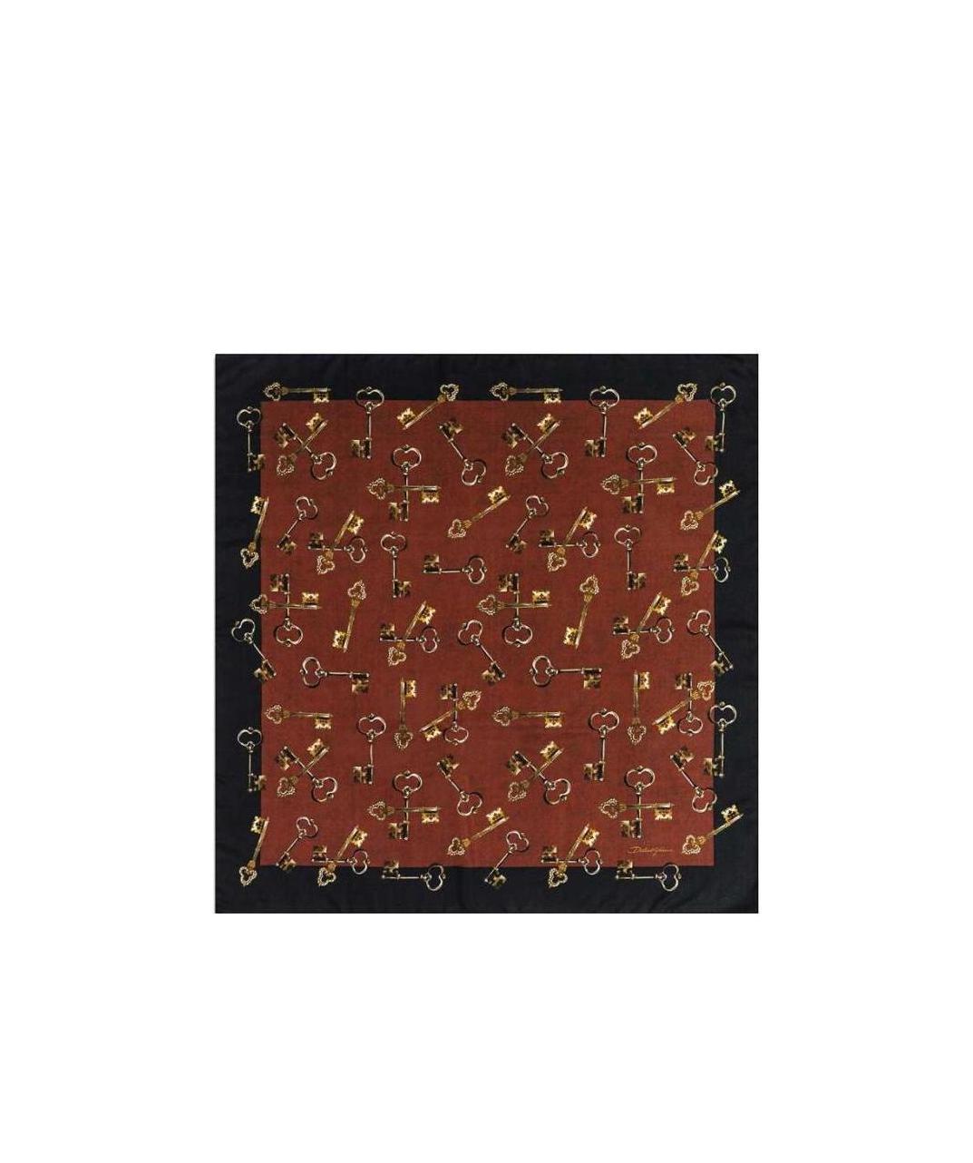 Dolce & Gabbana Silk Printed Scarf In Red