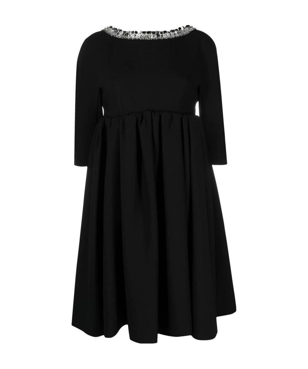Prada Embellished Collar Babydoll Dress In Black