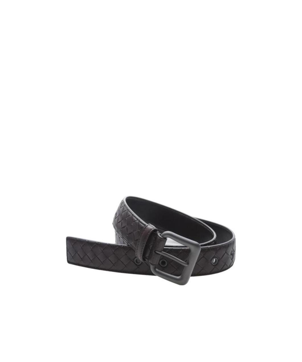 Bottega Veneta Woven Buckle Belt In Black