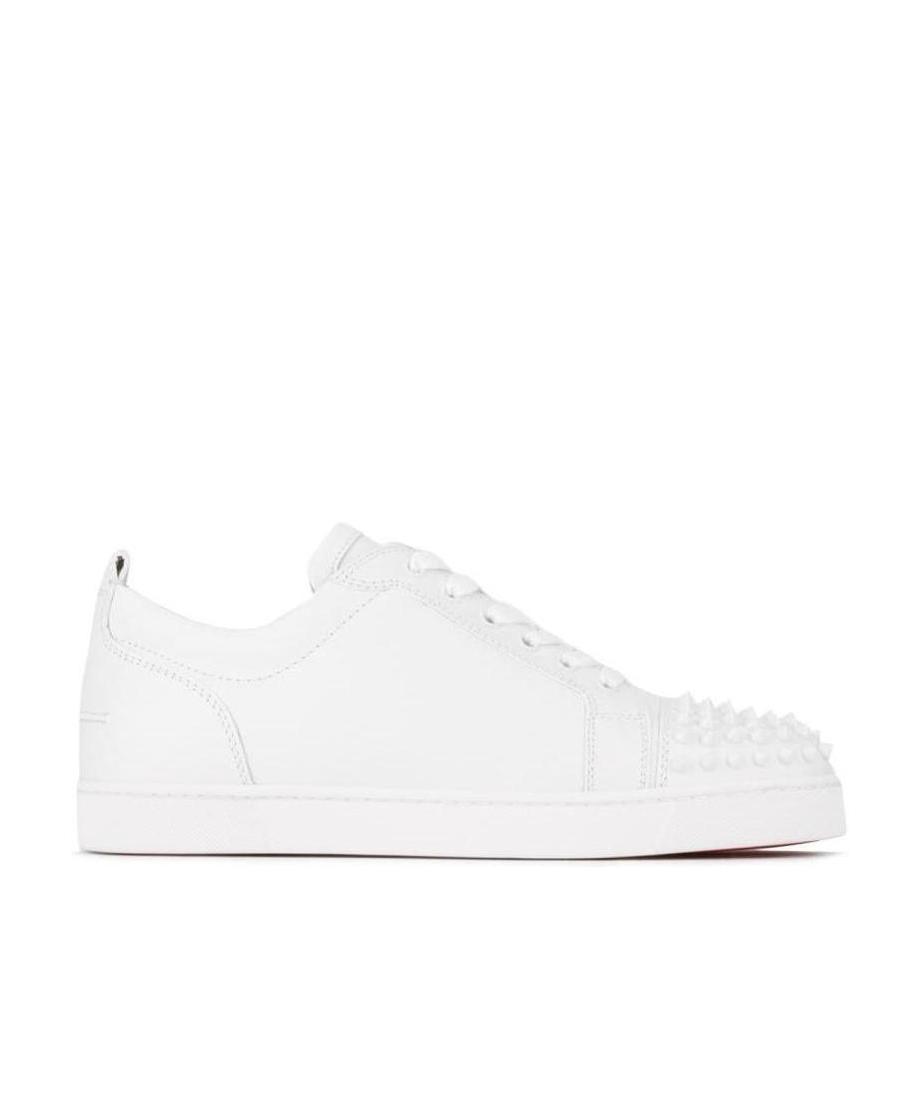Christian Louboutin White Louis Junior Studded Leather Sneakers