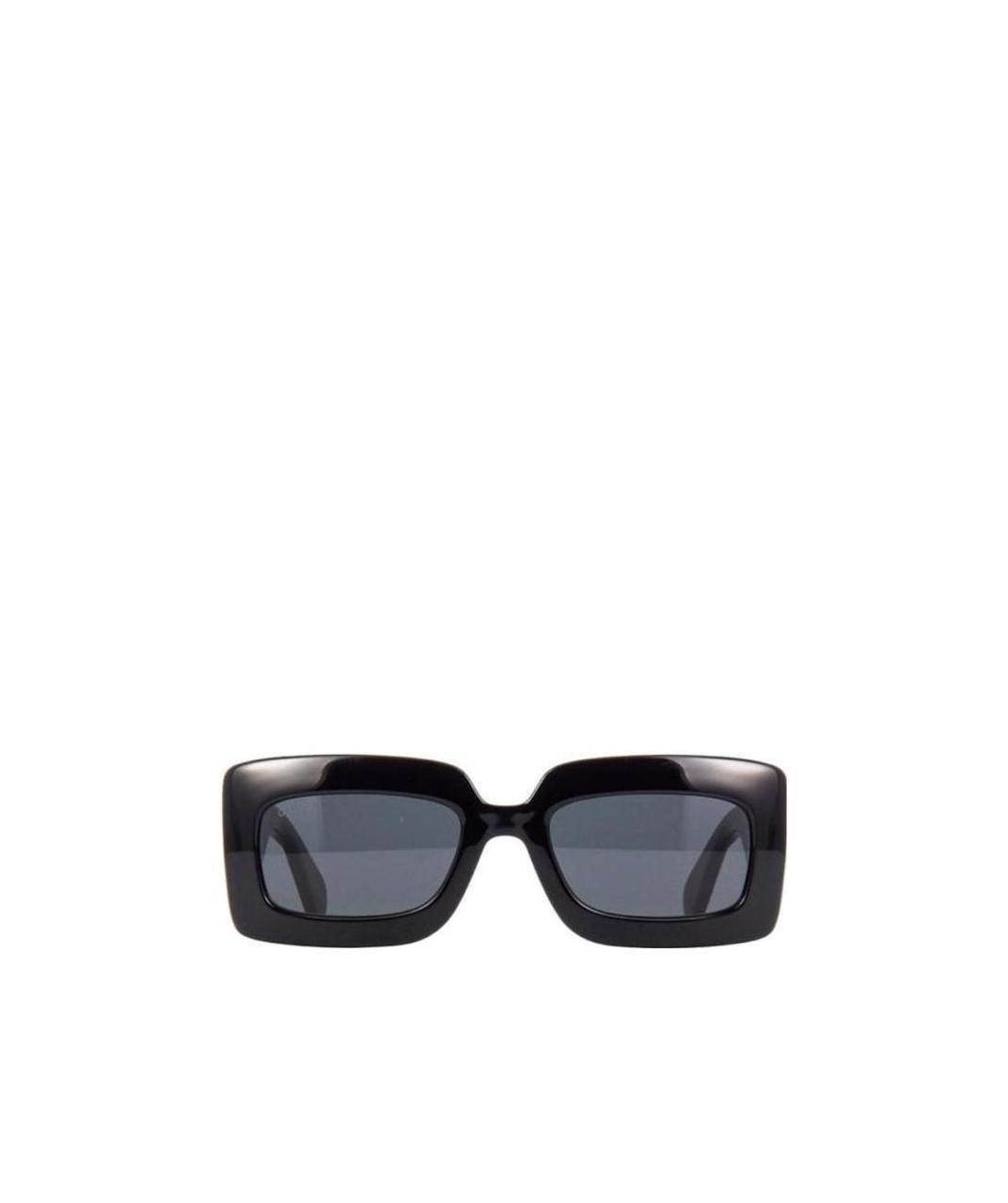 Gucci Double G Rectangle-frame Sunglasses In Black