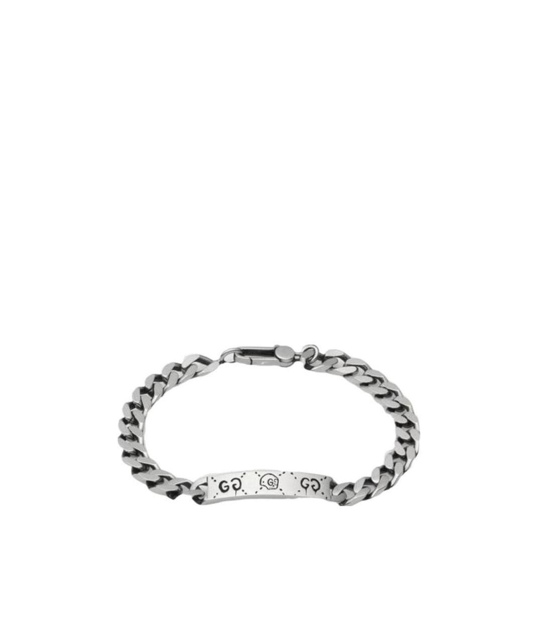 Gucci Ghost Chain Bracelet In Silver In Gray
