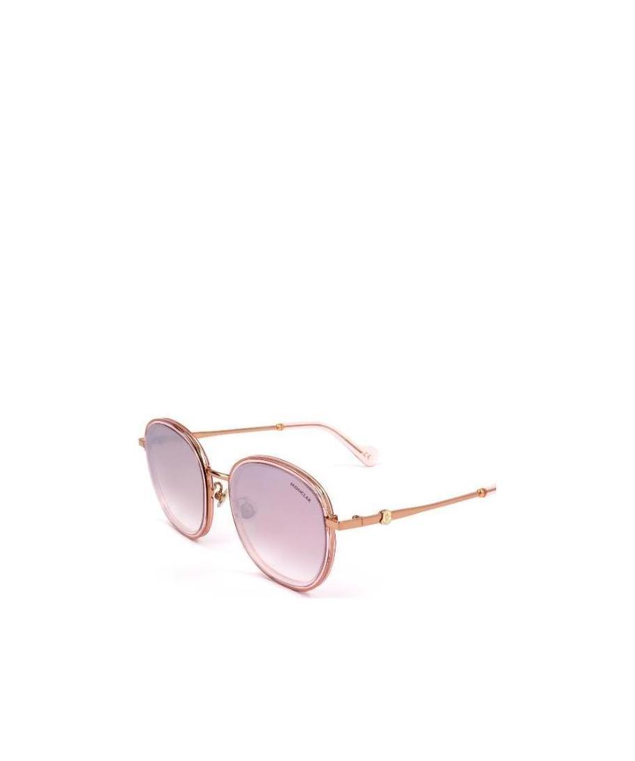 Moncler Geometric Frame Sunglasses In Pink