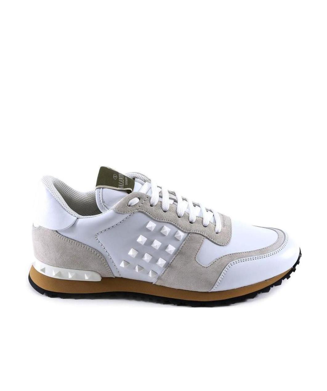 Valentino Riveted Sports Shoes In Gray