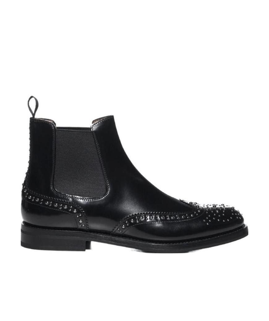 Church's Black Ketsby Rivet And Ankle Boots In Black
