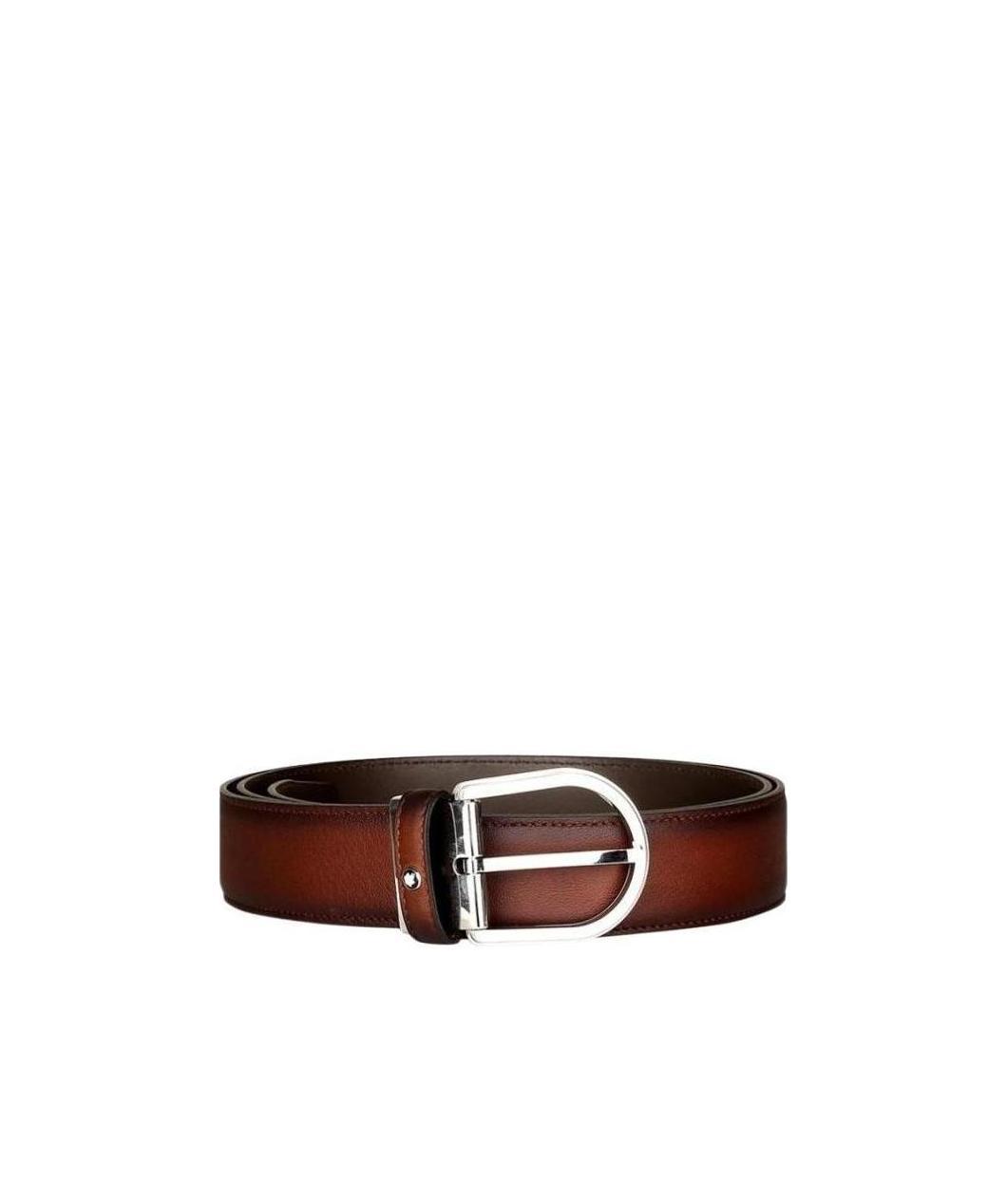 Montblanc Logo Belt In Brown