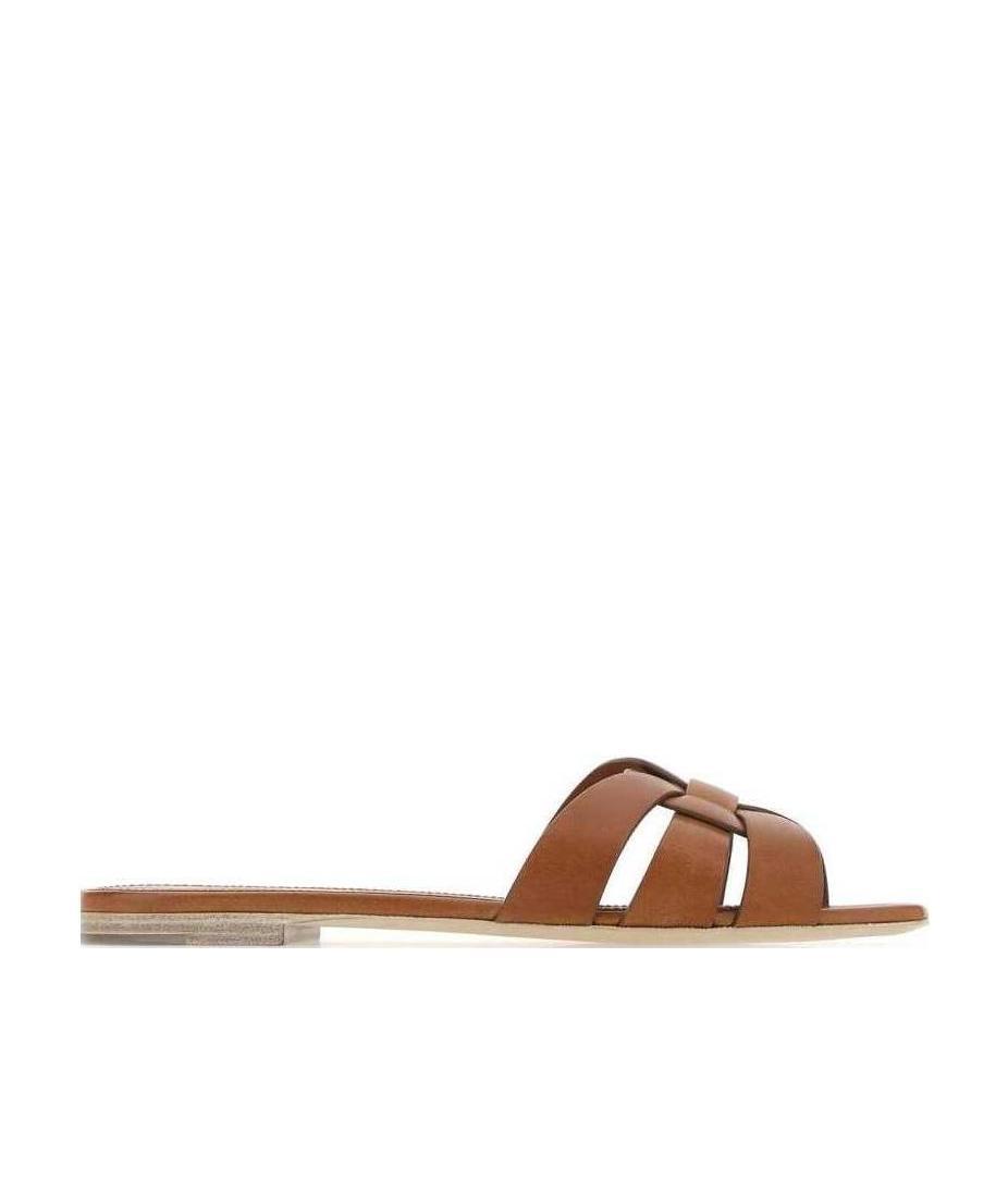 SAINT LAURENT TRIBUTE FLAT SANDALS
