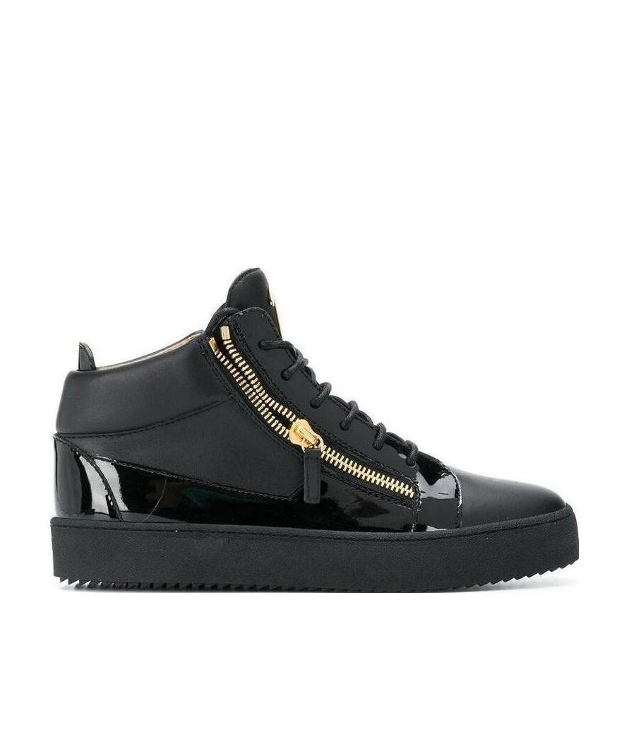Giuseppe Zanotti Side-zip High-top Sneakers In Black