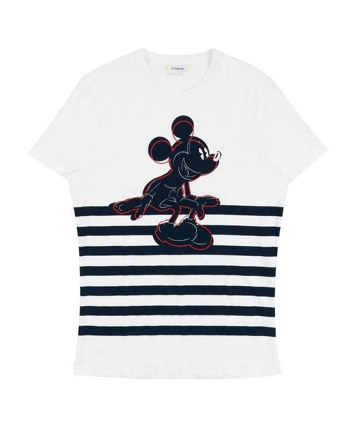 ARMANI JEANS ROUND COLLAR STRIPED T-SHIRT