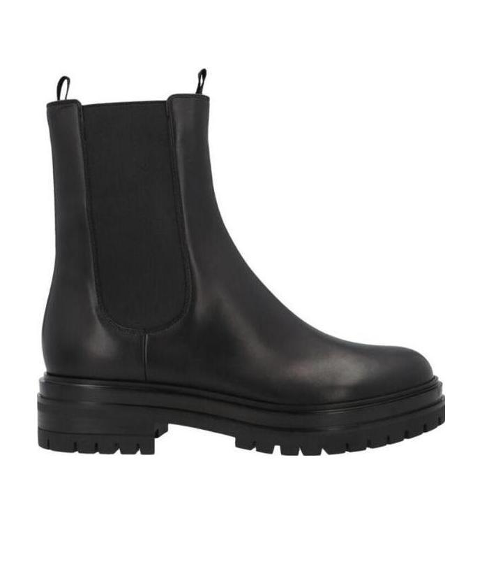 Gianvito Rossi Chester Leather Chelsea Boots In Black