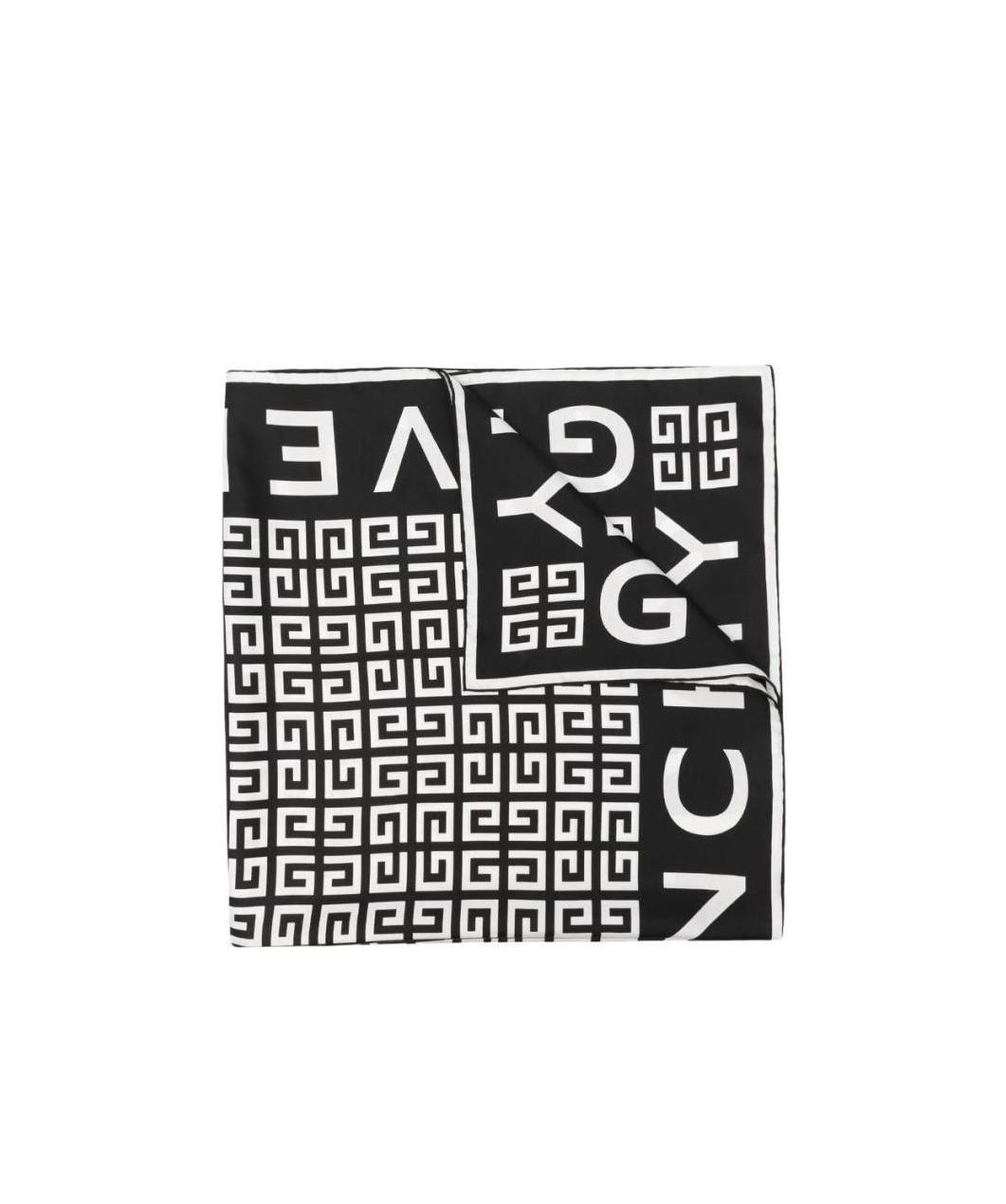 Shop Givenchy 4g Scarf In Silk In Gray