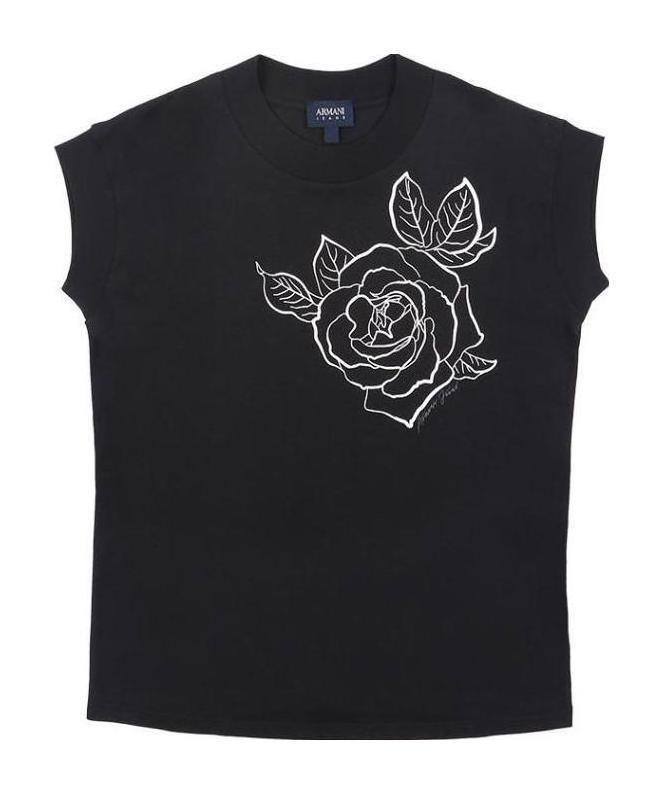 Armani Jeans Logo T-shirt In Black