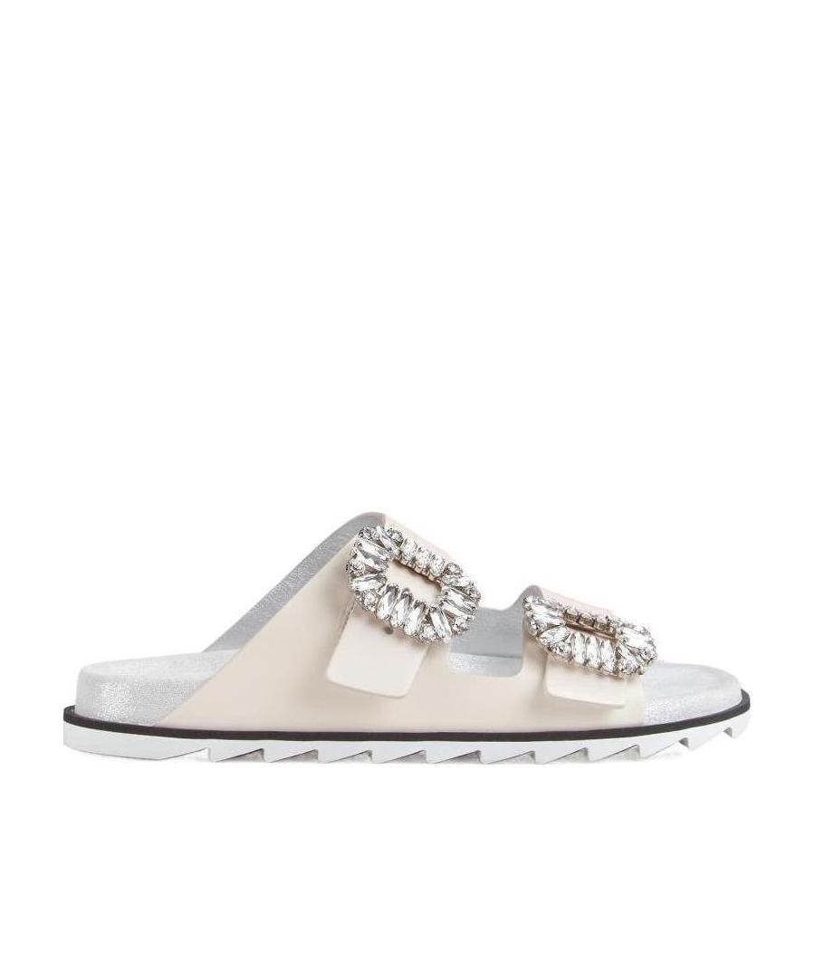 Roger Vivier Women Slidy Viv Strass Buckle In Multi