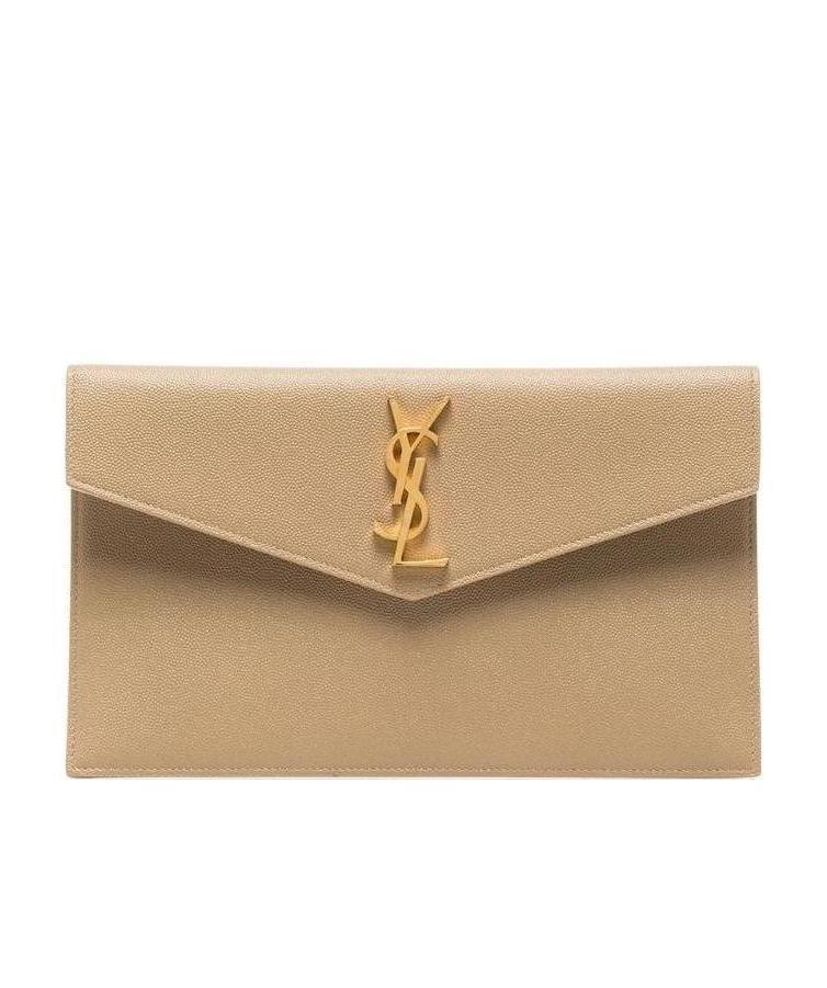 Saint Laurent Uptown Envelope Clutch In Nude