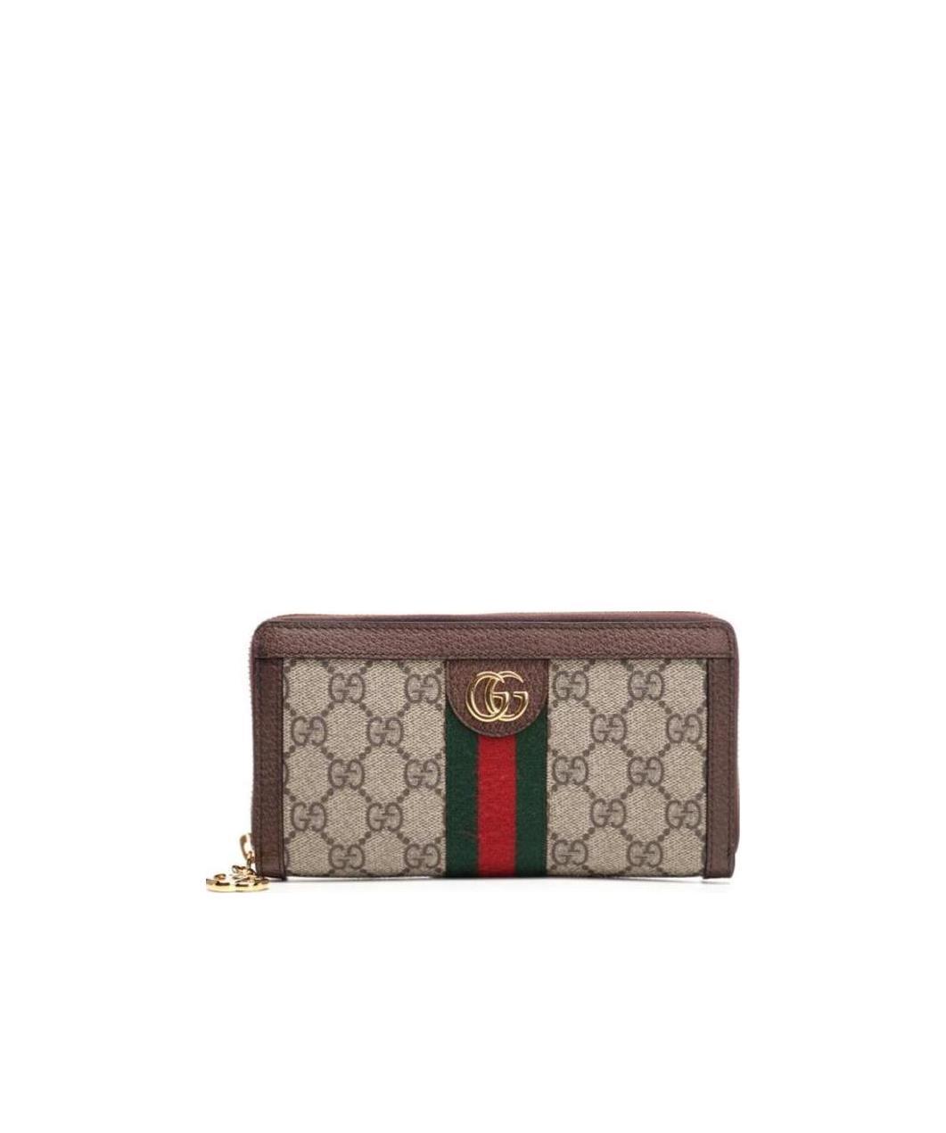 Shop Gucci Ophidia Zip Around Wallet In Black