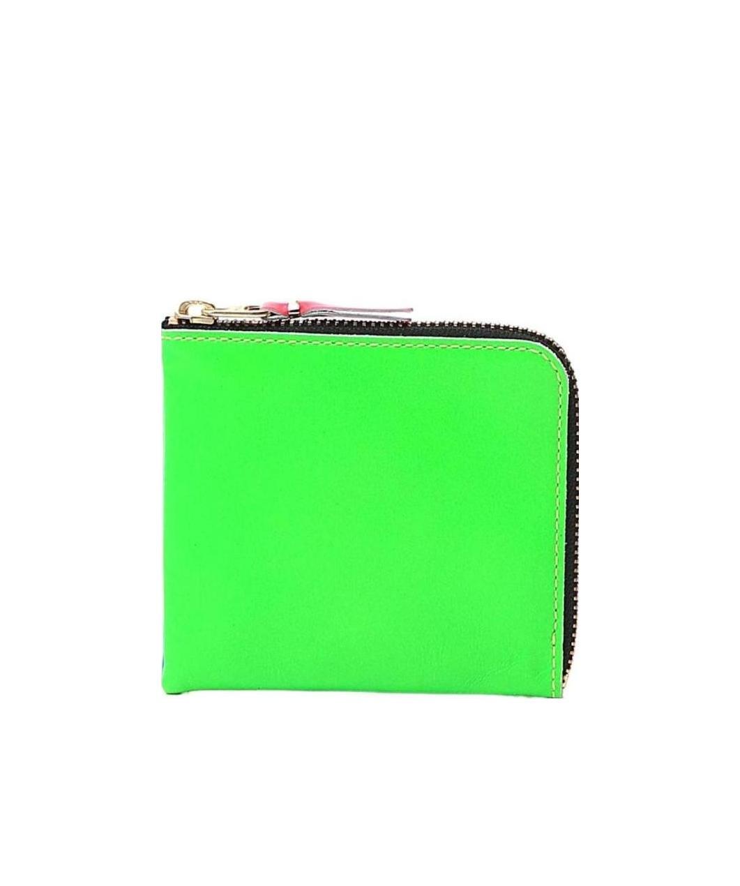 COMME DES GARÇONS SMALL COLOUR-BLOCKED LEATHER WALLET