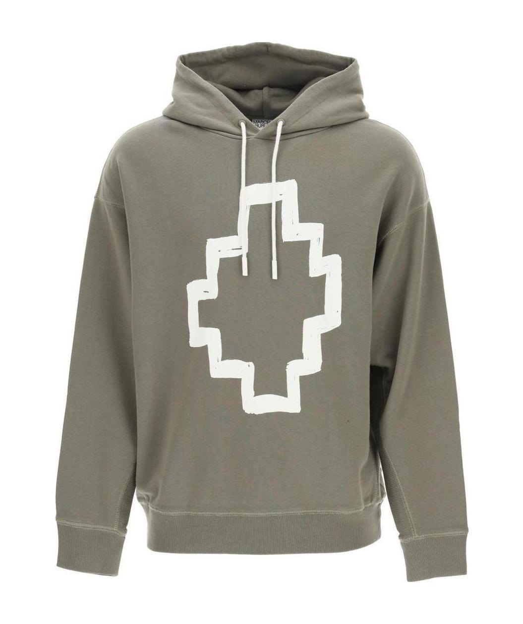 Marcelo Burlon County Of Milan Marcelo Burlon Oversize Hooded Sweatshirt In Gray