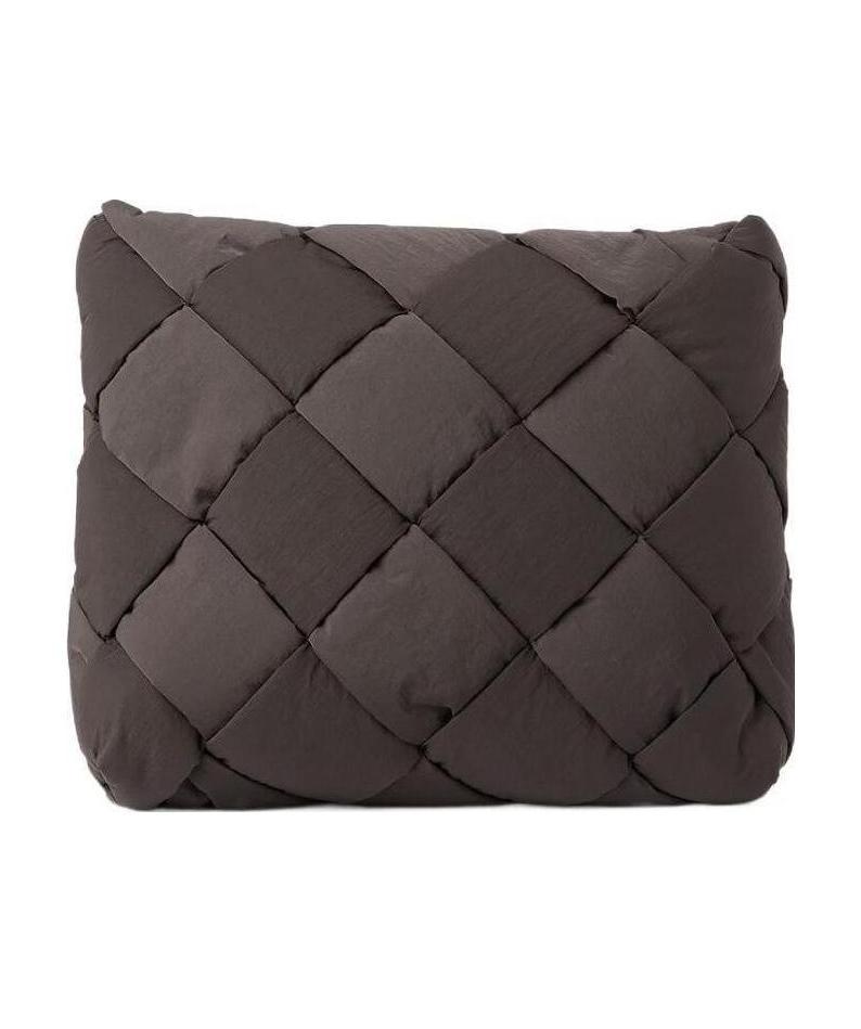 Bottega Veneta Cassette Intrecciato Clutch Bag In Black