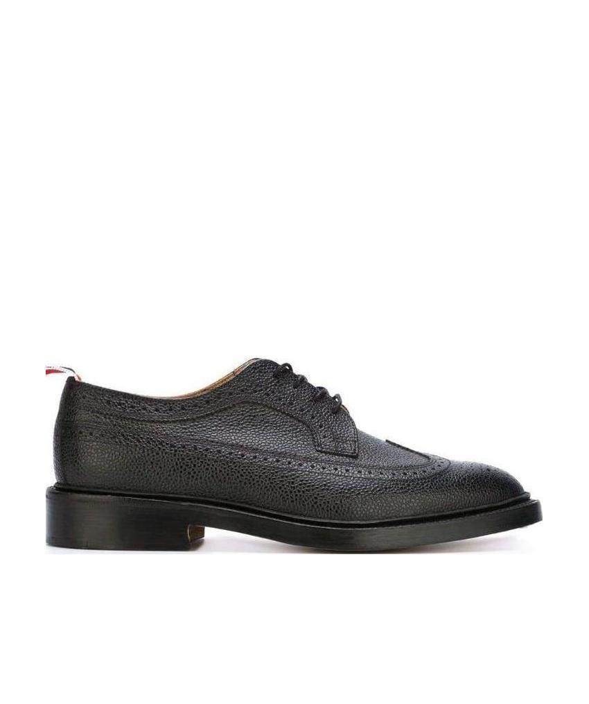 Thom Browne Pebbled Longwing Brogues In Black
